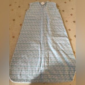 Halo Blue and White Swaddle Blanket